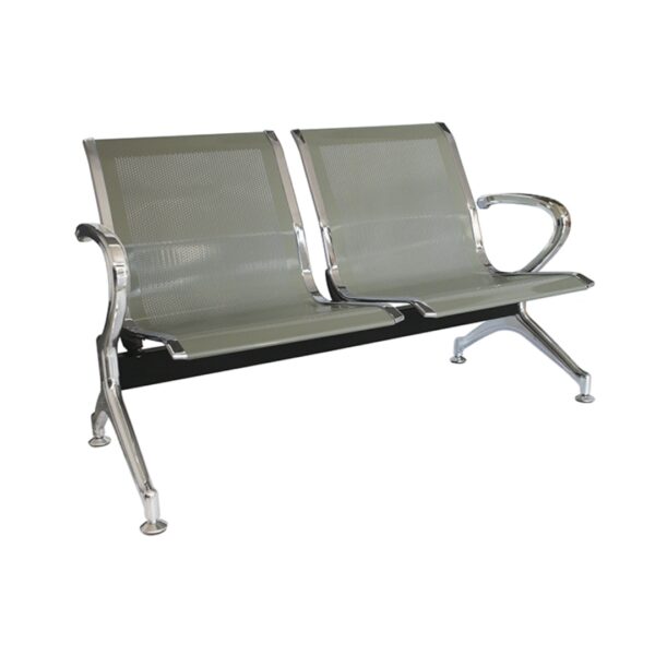 BANCA LAMINA ACERO TROQUELADA PERFORADA CROMADA 2 PLAZAS R OBOHR28002PCR