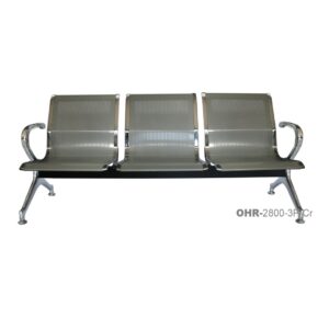 BANCA LAMINA ACERO TROQUELADA PERFORADA CROMADA 3 PLAZAS R OBOHR28003PCR