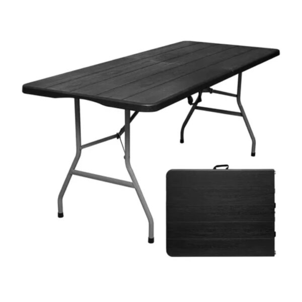 MESA PLEGABLE 74X77X180 NEGRA REMMMP180NG