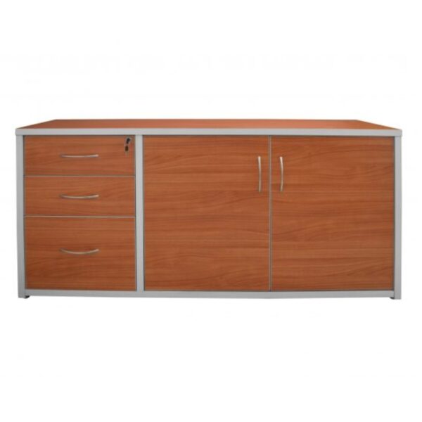 CREDENZA MELAMINA 28Y16MM 120X50X75 2 PUERTAS 1 ENTREPAÑO INTERNO 2  CAJONES PAPELEROS 1 ARCHIVO RZEZEDCR1C