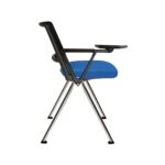 SILLA ESCOLAR RE/POLIPROPILENO AS/HULE ESPUMA TAPIZADO C/PALETA LATERAL ANTIPANICO Y RETRACTIL CROMADA RSOLOIHP85CR