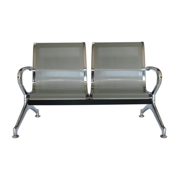 BANCA LAMINA ACERO TROQUELADA PERFORADA CROMADA 2 PLAZAS R OBOHR28002PCR