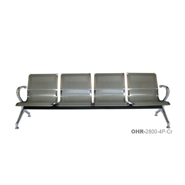 BANCA LAMINA ACERO TROQUELADA PERFORADA CROMADA 4 PLAZAS R OBOHR28004PCR