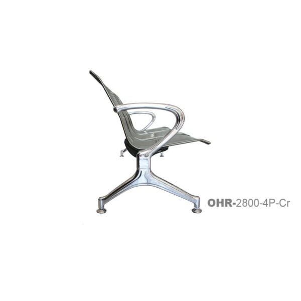 BANCA LAMINA ACERO TROQUELADA PERFORADA CROMADA 4 PLAZAS R OBOHR28004PCR