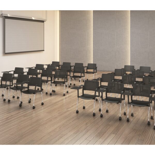 SILLA ESCOLAR RE/POLIPROPILENO AS/HULE ESPUMA TAPIZADO C/PALETA LATERAL ANTIPANICO RSOLOHP359