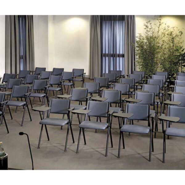 SILLA ESCOLAR POLIPROPILENO C/PALETA LATERAL ANTIPANICO Y RETRACTIL RSOLOHP86CR