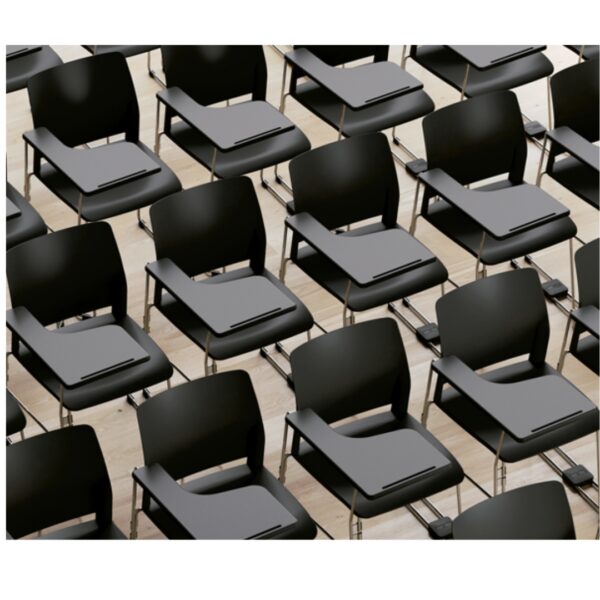 SILLA ESCOLAR RE/POLIPROPILENO AS/HULE ESPUMA TAPIZADO PALETA ABATIBLE RSOLOHP1'7