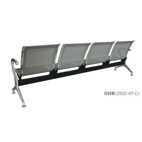 BANCA LAMINA ACERO TROQUELADA PERFORADA CROMADA 4 PLAZAS R OBOHR28004PCR