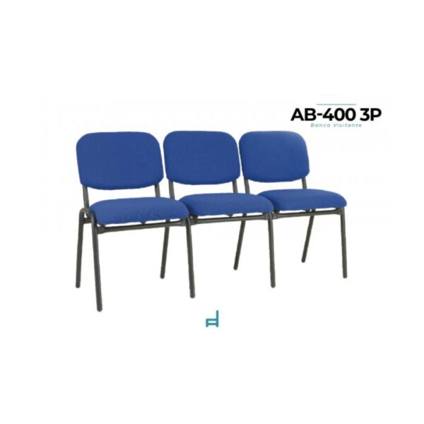 BANCA TUBULAR AGLOMERADO TAPIZADO HULE ESPUMA 5CM 3 PLAZAS RABAB4003P