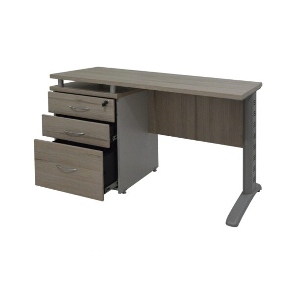 ESCRITORIO PATA METALICA MELAMINA 28MM 120X60 2L 1A REENESPM12021